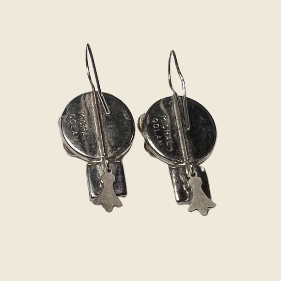 Michal Golan Filigree Silver MOP Earrings pre-owned excellent - Picture 3 of 4